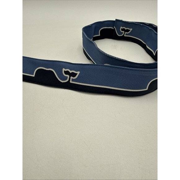 Vineyard Vines Whale Belt Sz M Fabric D Ring Style Blue White Preppy - Picture 5 of 8